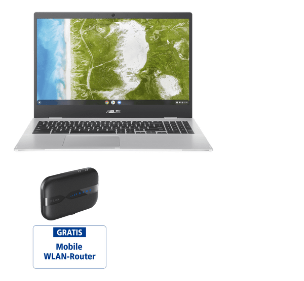 asus chromebook cx1 mit gratis mobile wlan router
